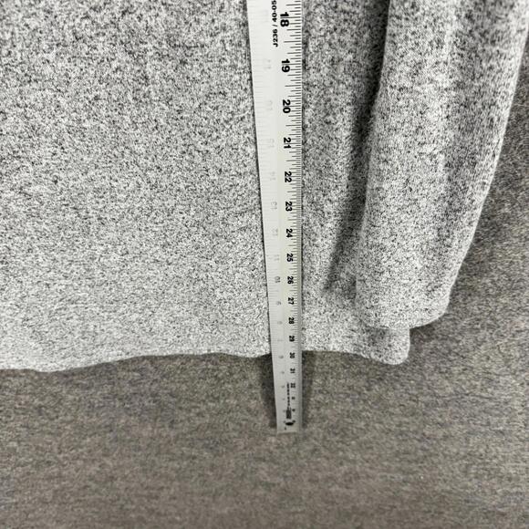 Coco & Main Sweater Pullover Women M Medium Gray Knit Cowl Neck Button Casual - Picture 6 of 7